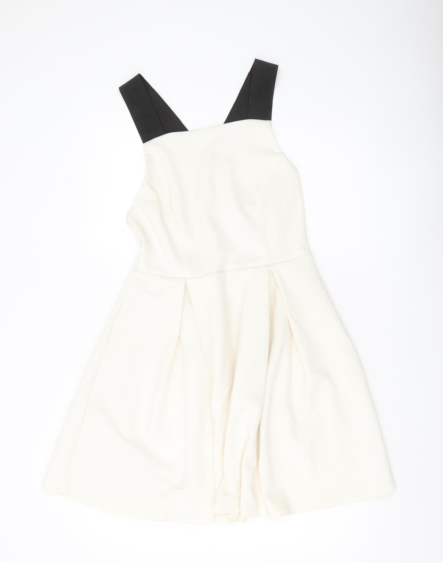 ASOS Women Ivory Skater Dress Size 14 Sleeveless Partywear