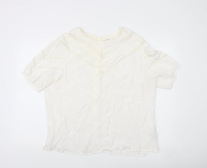 Womens UK Size 16 NEXT Ivory Basic Blouse