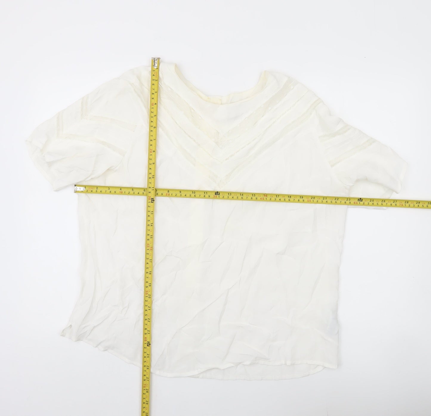Womens UK Size 16 NEXT Ivory Basic Blouse