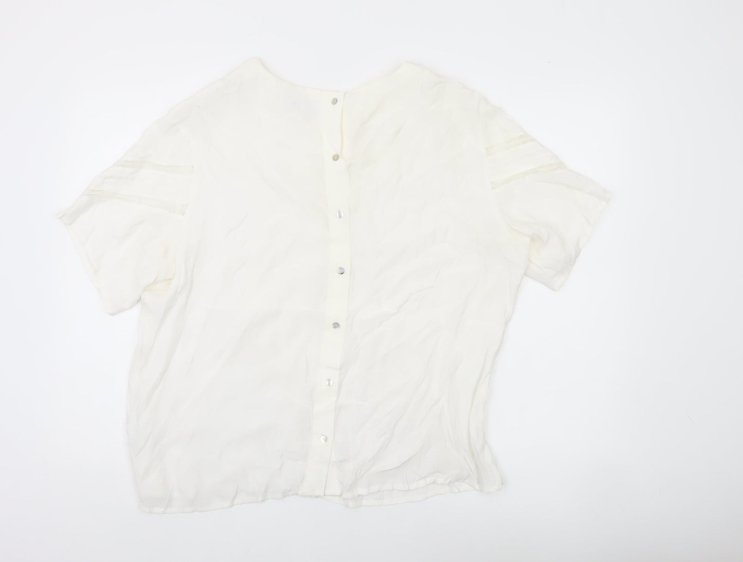 Womens UK Size 16 NEXT Ivory Basic Blouse