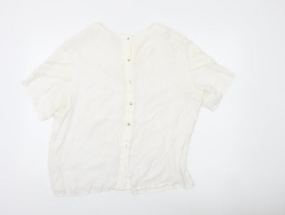Womens UK Size 16 NEXT Ivory Basic Blouse