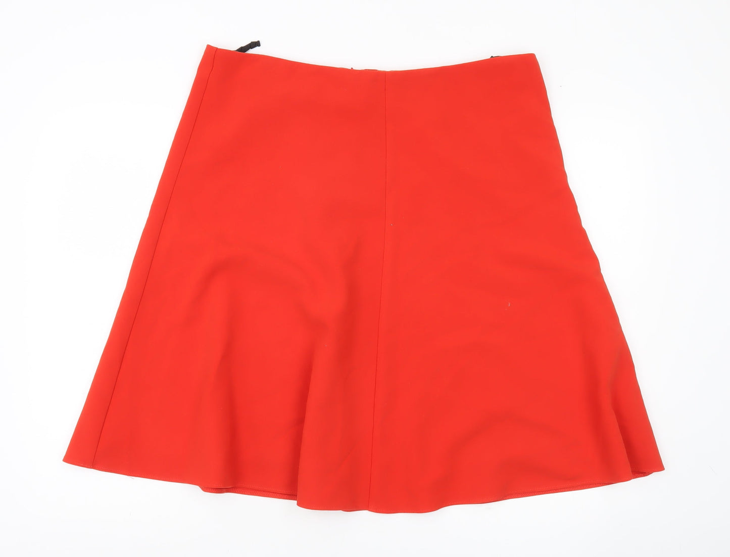 Marks and Spencer Women Red A-Line Skirt Size 16 Knee Length Lined