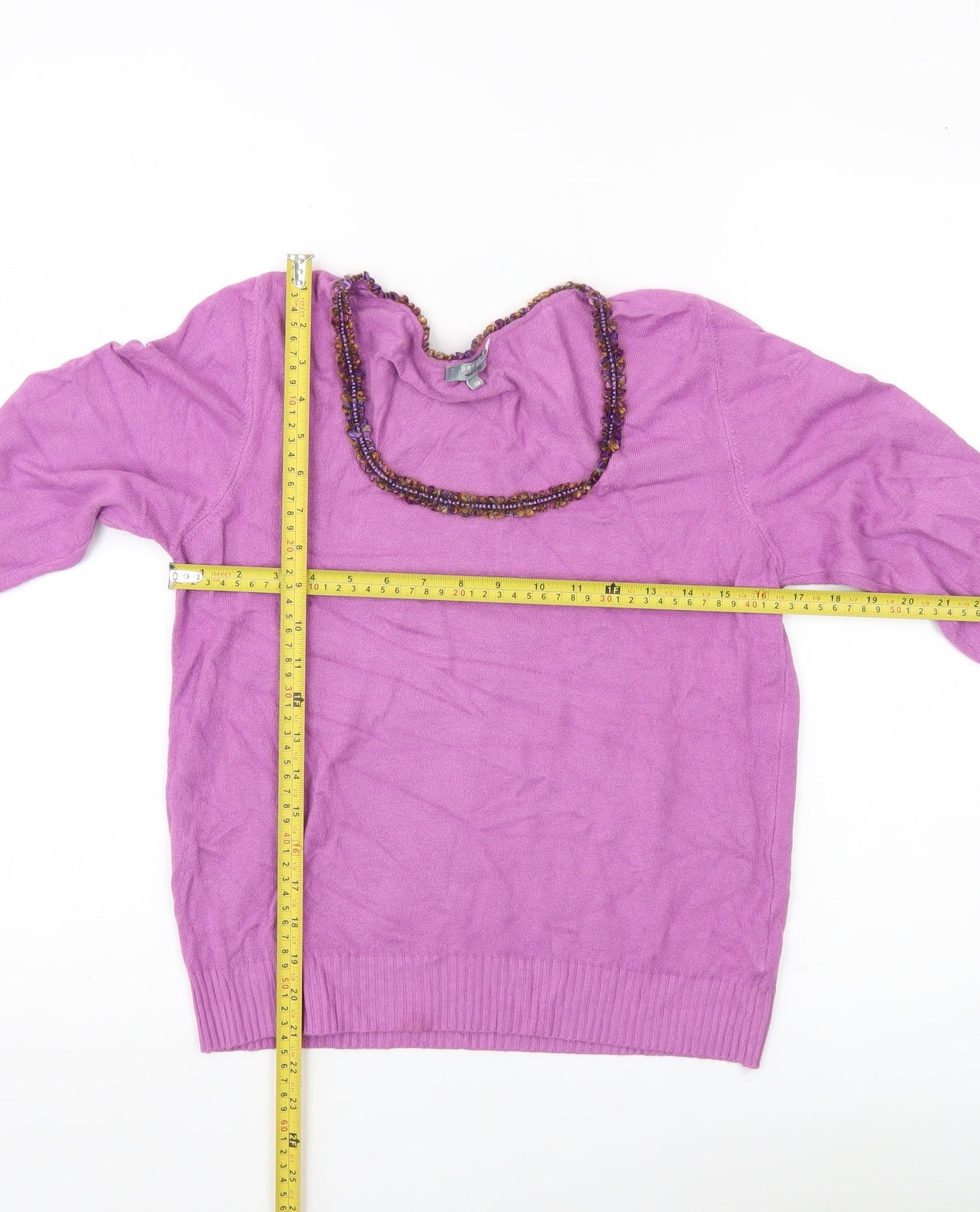 Womens UK Size 16 Marks and Spencer Purple Pullover Jumper