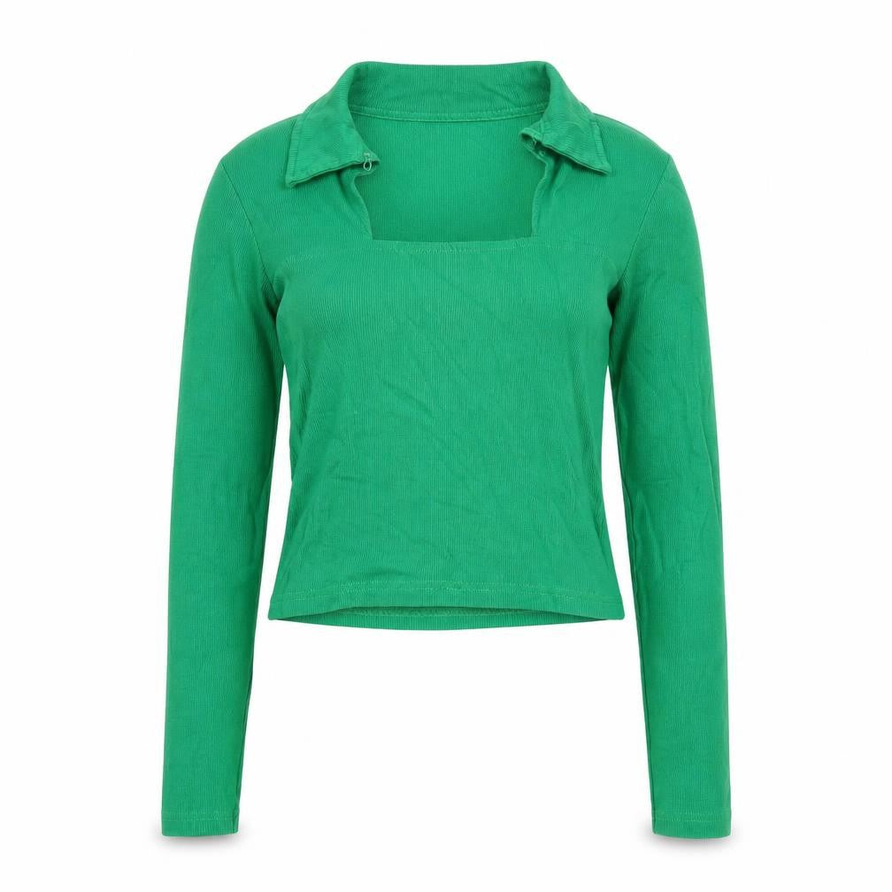 Womens UK Size S Brave Soul Green Cropped T-Shirt