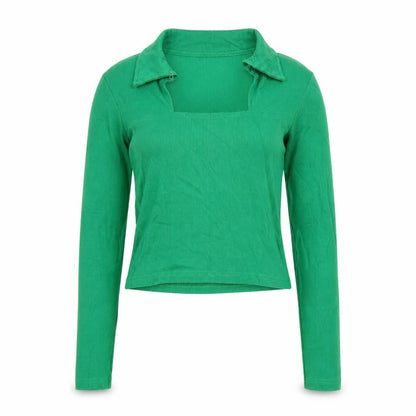 Womens UK Size S Brave Soul Green Cropped T-Shirt