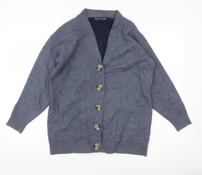 Womens UK Size S Marks and Spencer Blue Cardigan Jumper