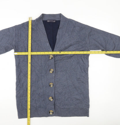 Womens UK Size S Marks and Spencer Blue Cardigan Jumper