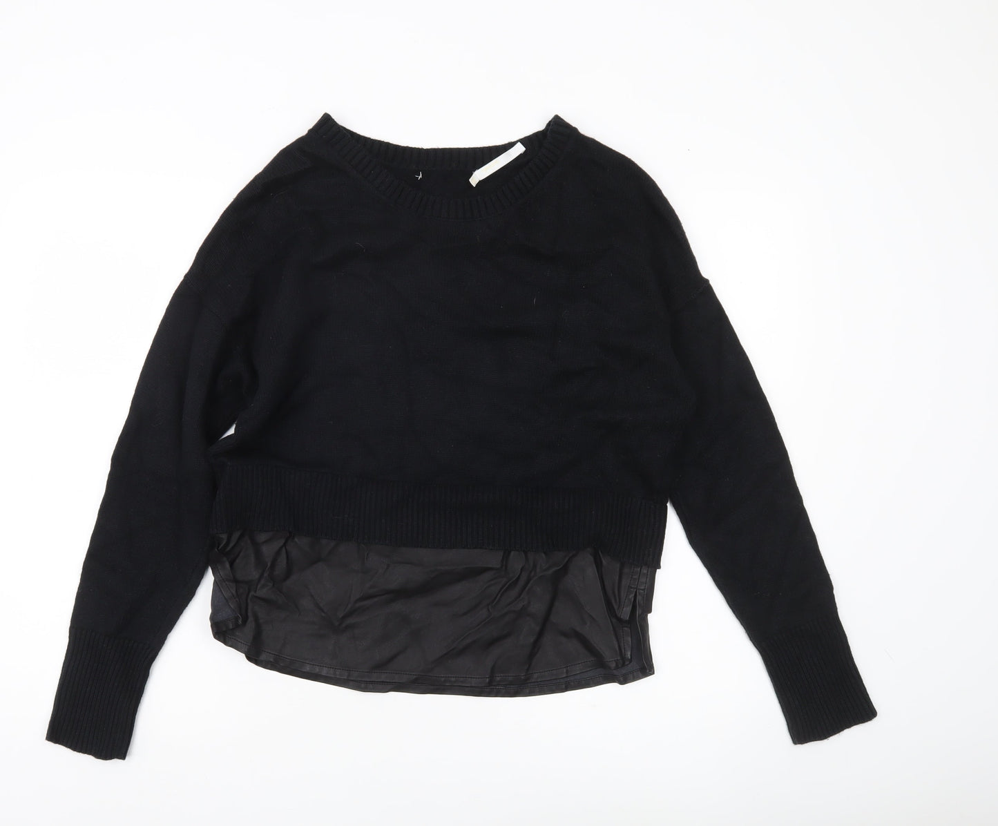 Les Cocools Women’s Black Knit Pullover Jumper Size M