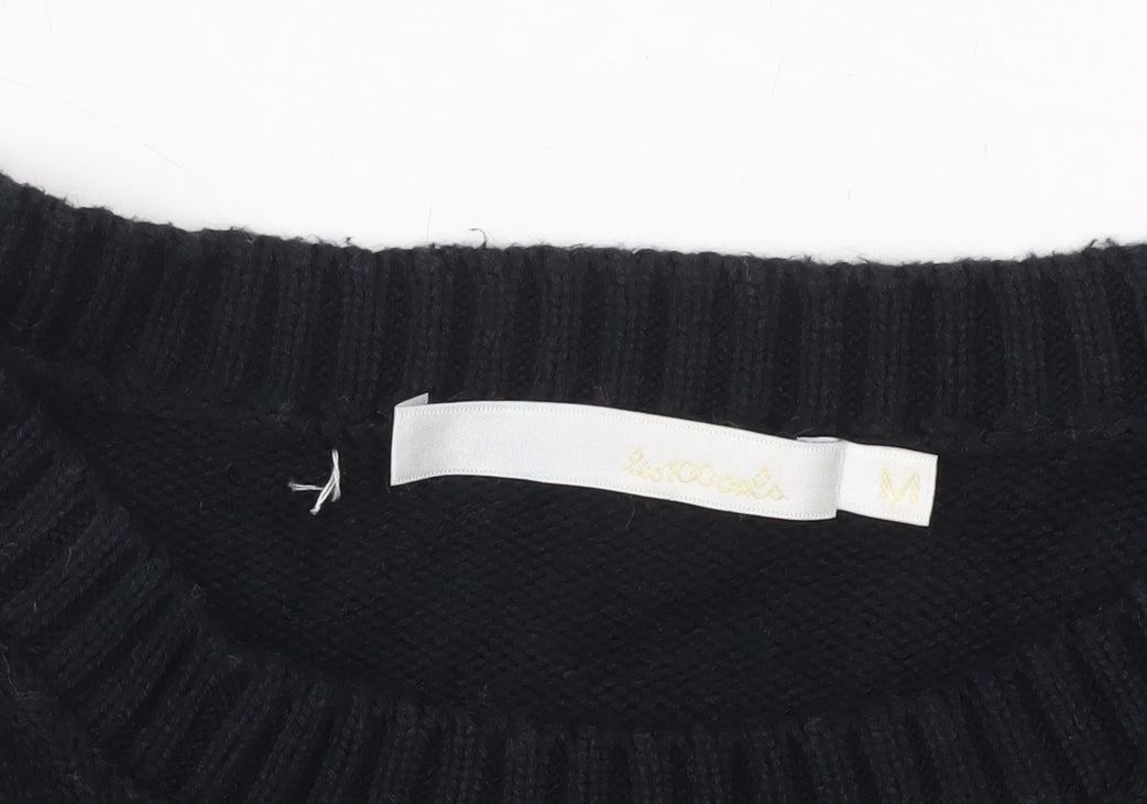 Les Cocools Women’s Black Knit Pullover Jumper Size M