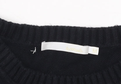 Les Cocools Women’s Black Knit Pullover Jumper Size M