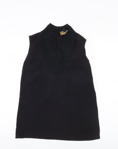 Womens UK Size 10 Paul Costelloe Black Basic Blouse