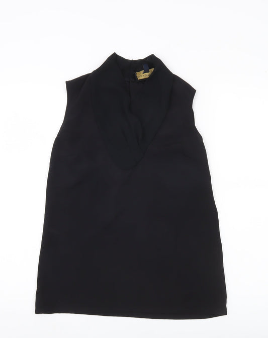 Womens UK Size 10 Paul Costelloe Black Basic Blouse