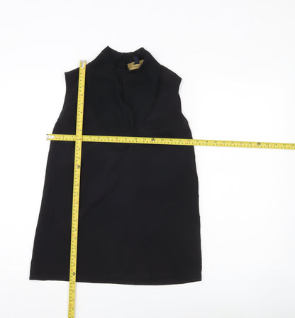 Womens UK Size 10 Paul Costelloe Black Basic Blouse