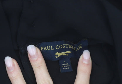 Womens UK Size 10 Paul Costelloe Black Basic Blouse