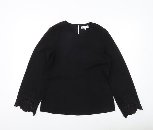 Womens UK Size 6 Warehouse Black Tunic Blouse