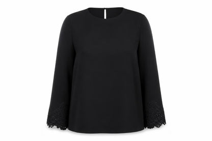 Womens UK Size 6 Warehouse Black Tunic Blouse