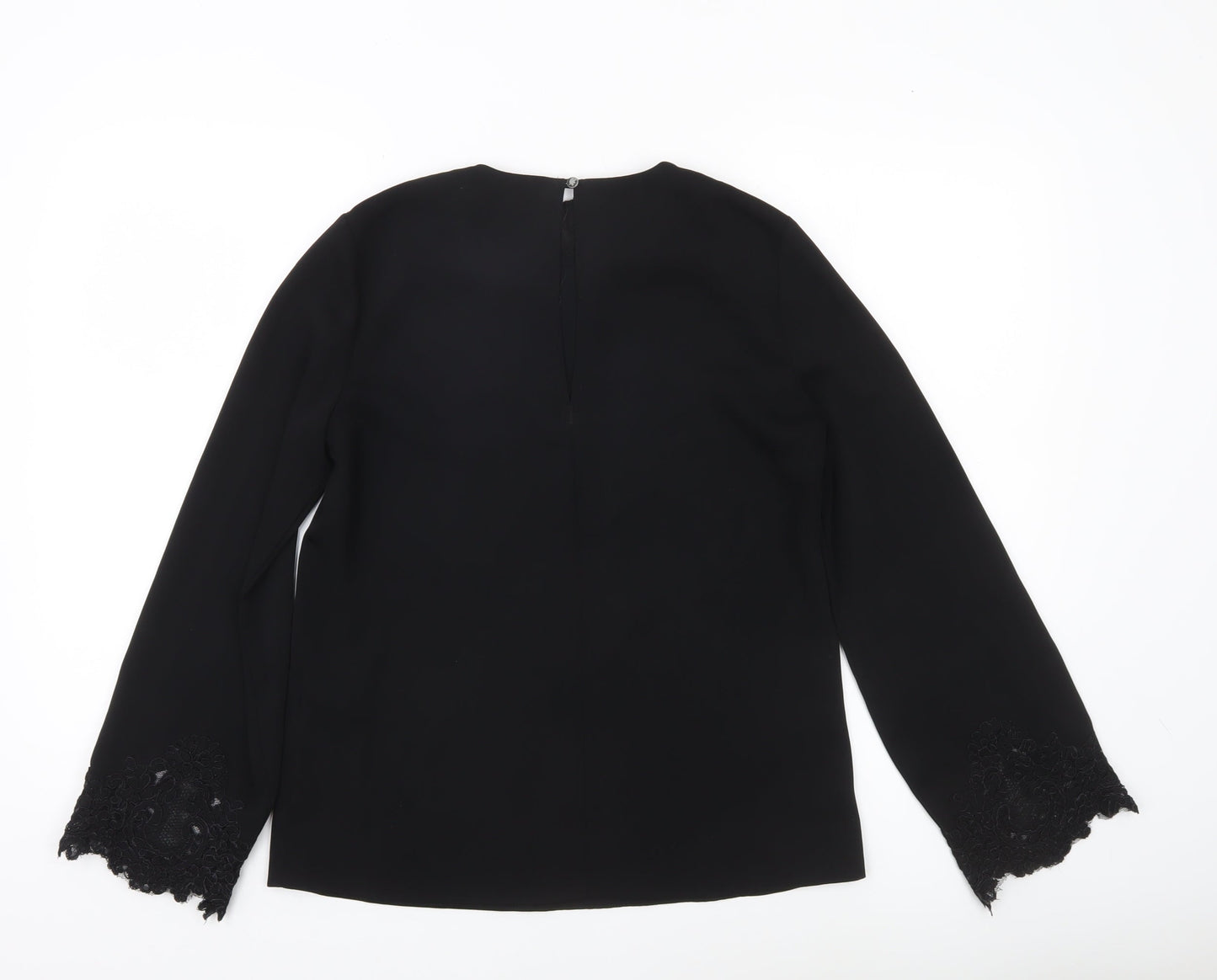 Womens UK Size 6 Warehouse Black Tunic Blouse