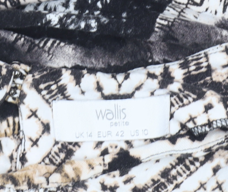 Womens UK Size 14 Wallis Multicoloured Tunic Blouse