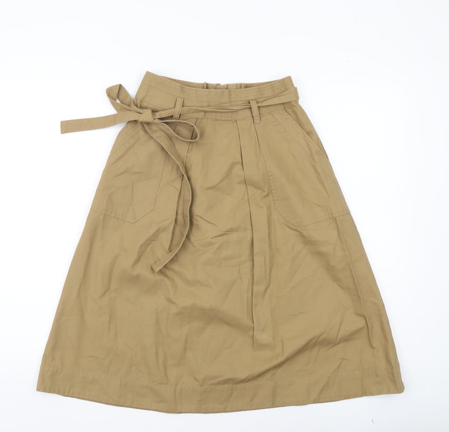 Gap Women’s Beige A-Line Cotton Skirt Size 4 Knee Length