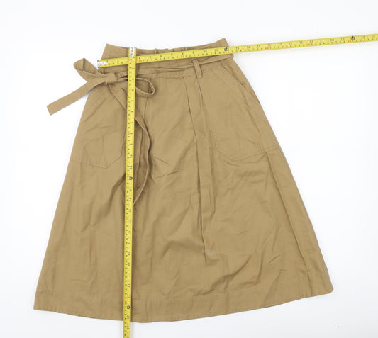 Gap Women’s Beige A-Line Cotton Skirt Size 4 Knee Length