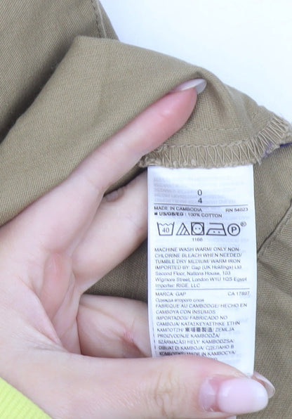 Gap Women’s Beige A-Line Cotton Skirt Size 4 Knee Length