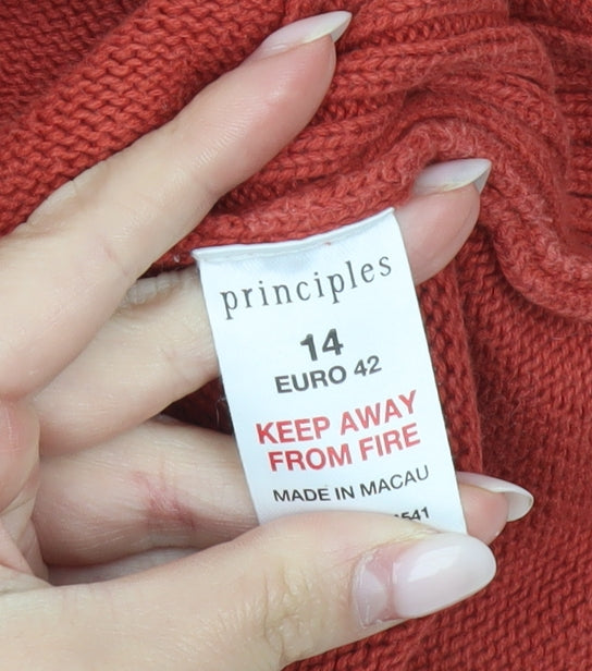 Womens UK Size 14 Principles Red Pullover Jumper
