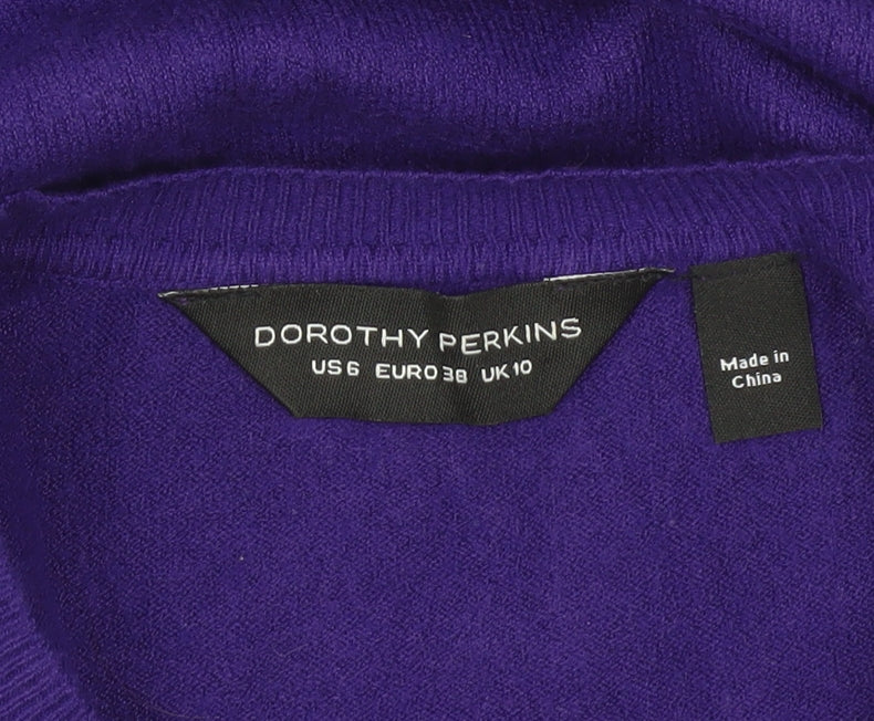 Womens UK Size 10 Dorothy Perkins Purple Pullover Jumper