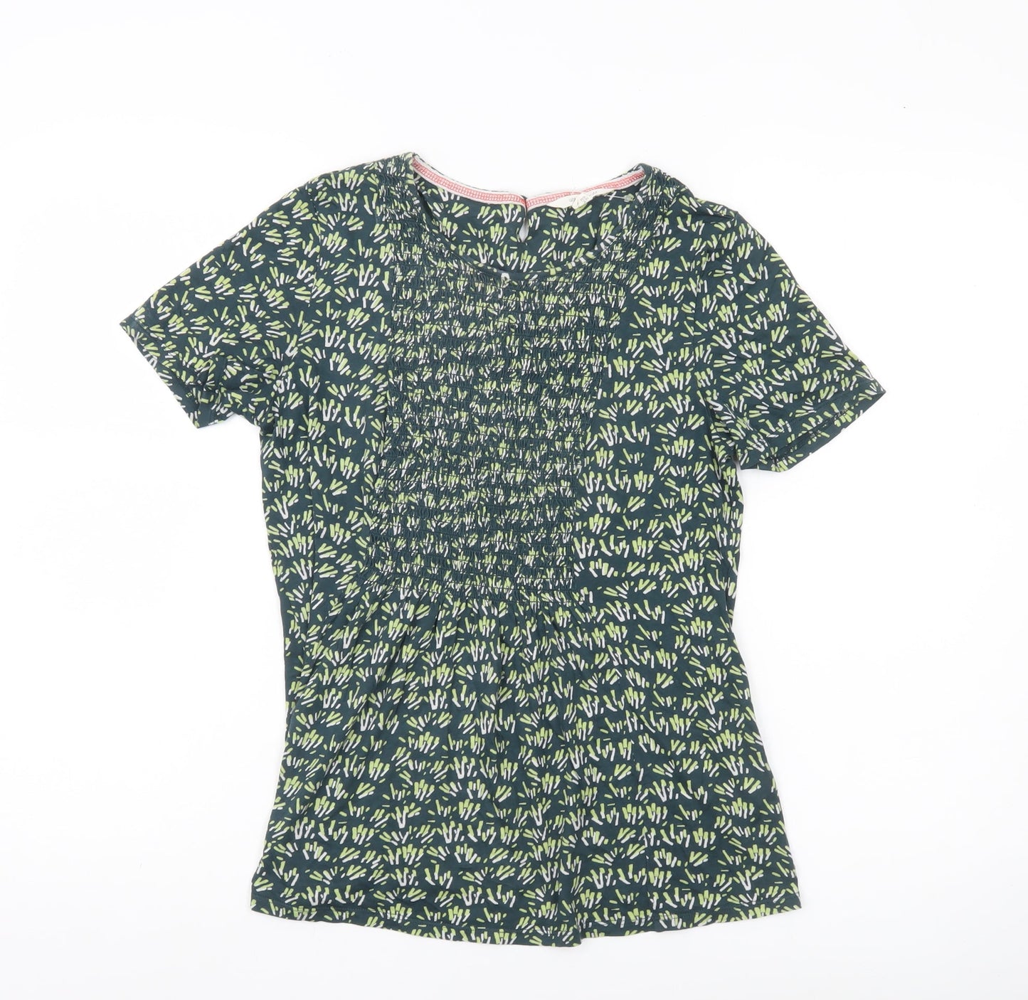 Womens UK Size 8 White Stuff Green Basic T-Shirt