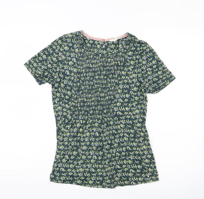 Womens UK Size 8 White Stuff Green Basic T-Shirt