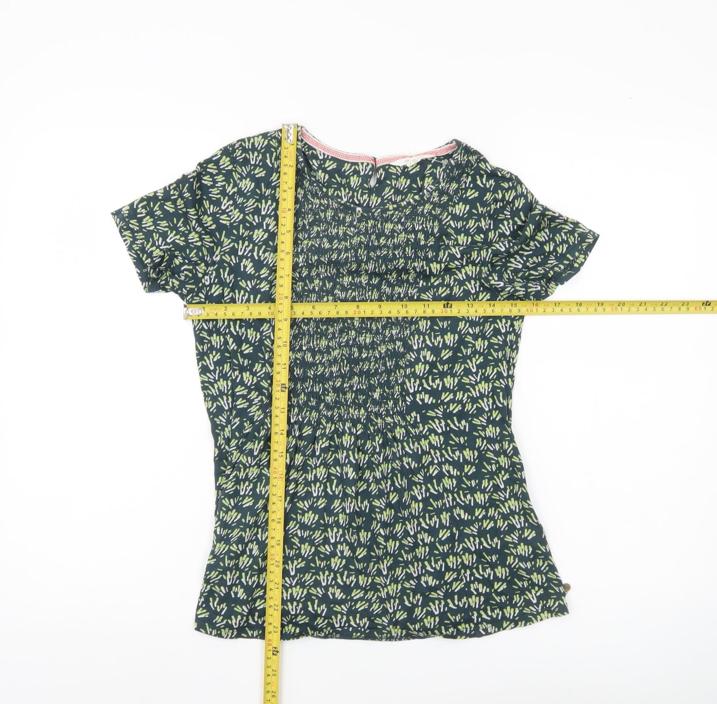 Womens UK Size 8 White Stuff Green Basic T-Shirt