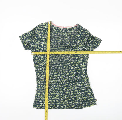 Womens UK Size 8 White Stuff Green Basic T-Shirt