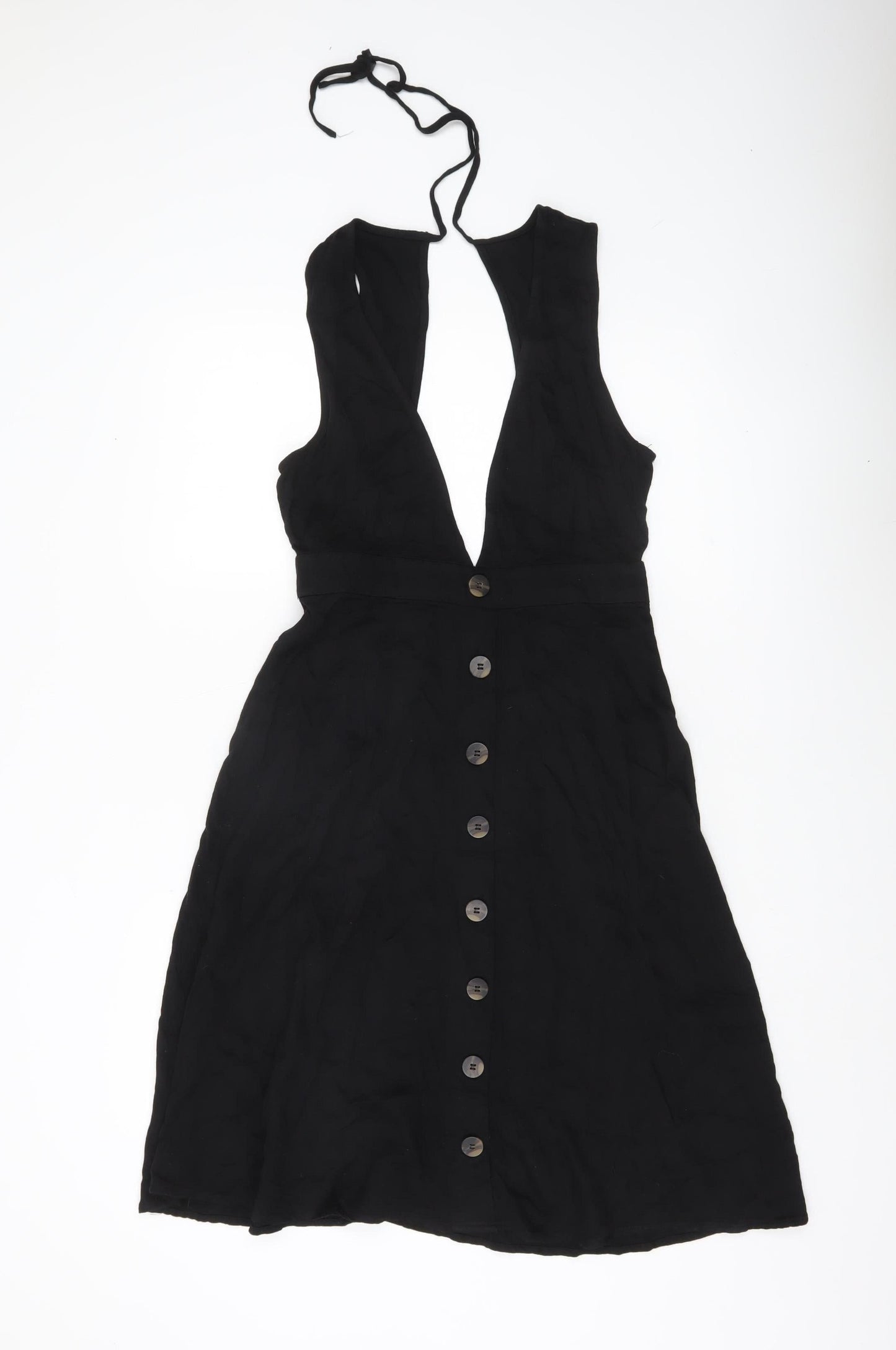 Forever 21 Women’s Black A-Line Halter Mini Dress Size M