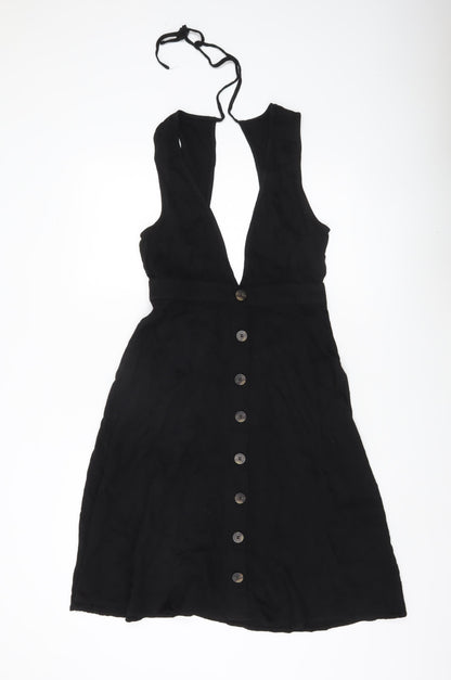 Forever 21 Women’s Black A-Line Halter Mini Dress Size M