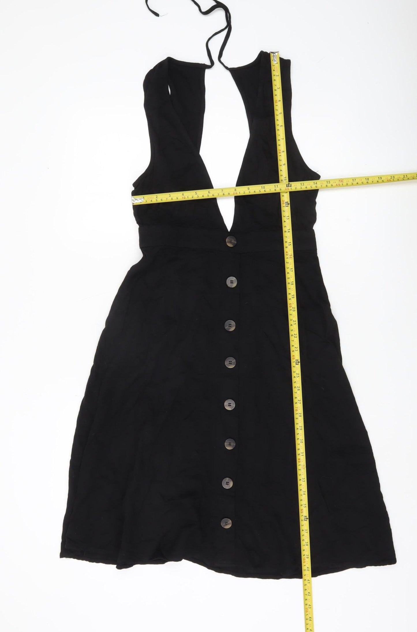 Forever 21 Women’s Black A-Line Halter Mini Dress Size M