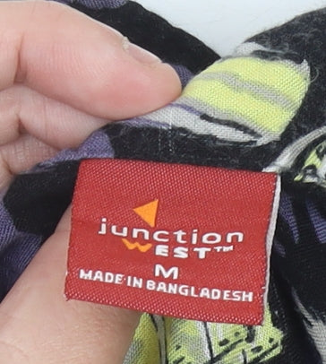 Junction West Men’s Multicoloured Rayon Hawaiian Shirt M Summer Casual