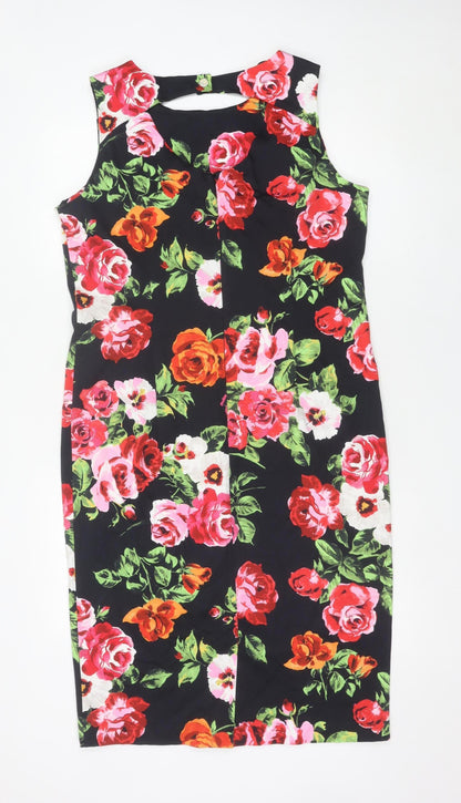 F&F Women’s Multicoloured Floral Sheath Dress Size 18