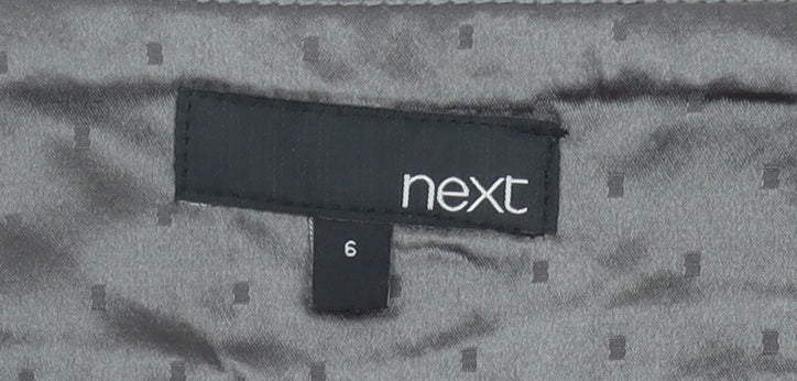 Next Women Grey Bermuda Shorts Size 6 Slim Fit Stretch Casual