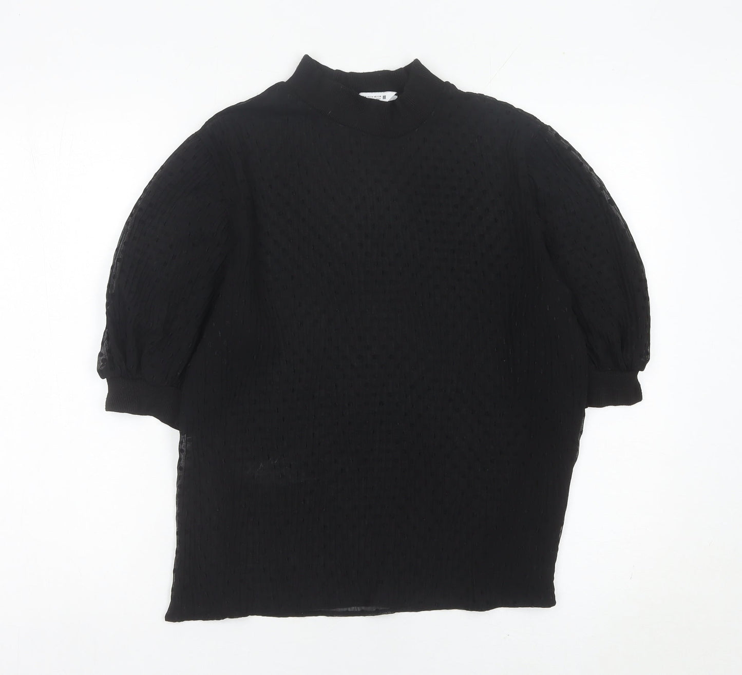 Womens UK Size M Zara Black Tunic Blouse