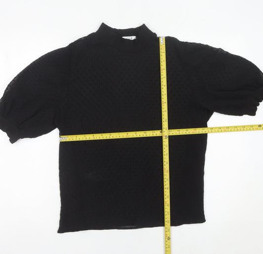 Womens UK Size M Zara Black Tunic Blouse