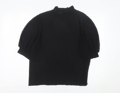 Womens UK Size M Zara Black Tunic Blouse