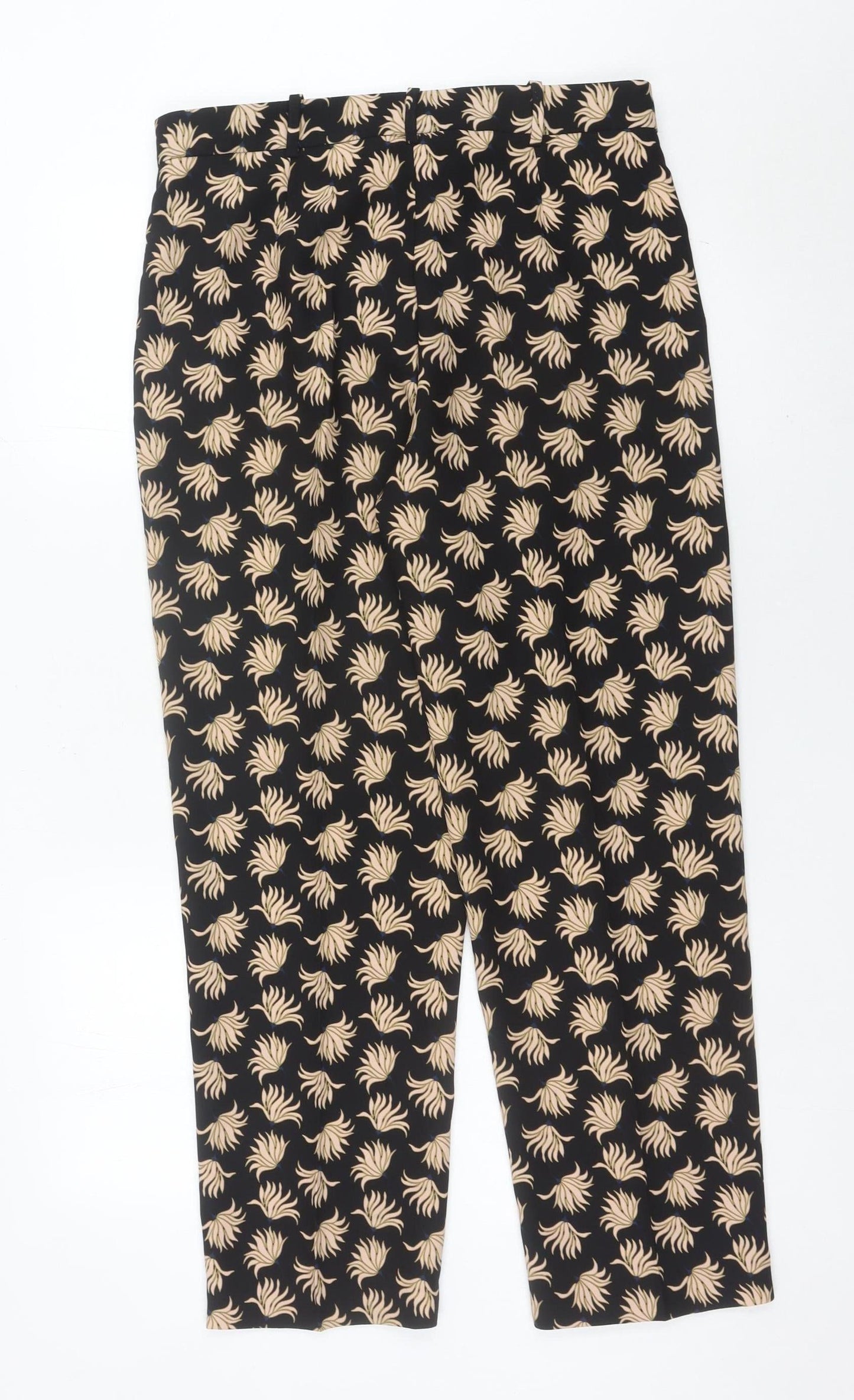 Womens UK Size 10 MNG Regular Fit BusinessCasualWorkwear Black Trousers
