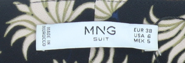 Womens UK Size 10 MNG Regular Fit BusinessCasualWorkwear Black Trousers