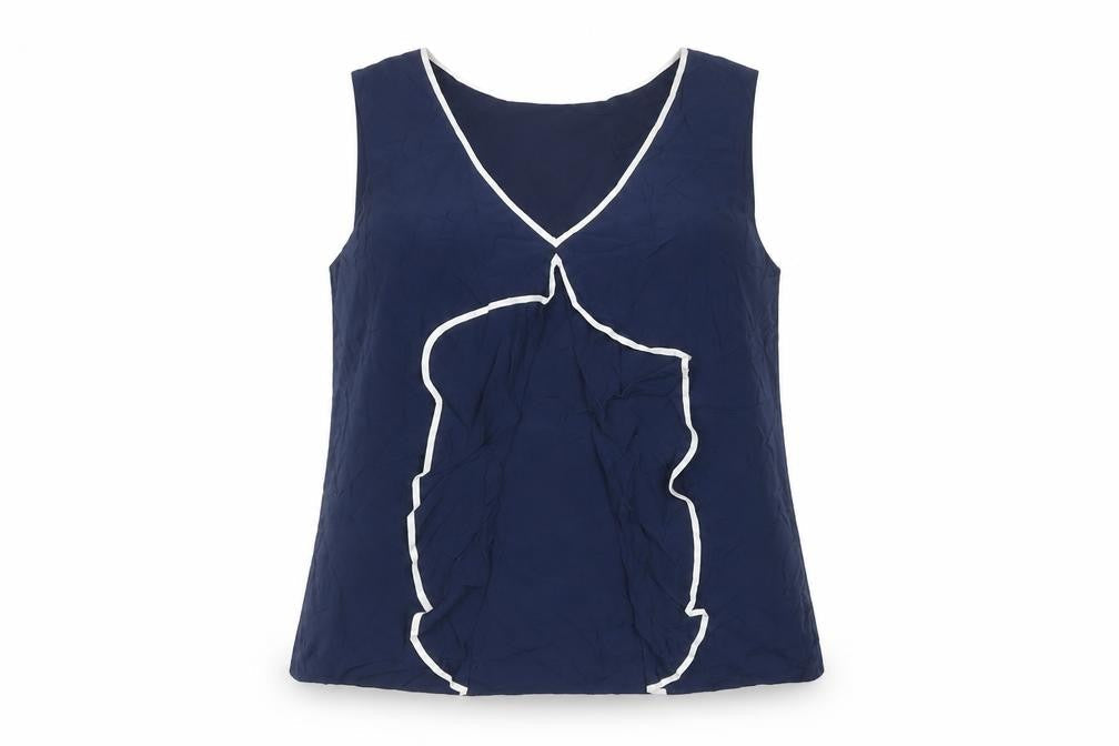 Womens UK Size 12 Crew Clothing Co. Blue Basic Blouse