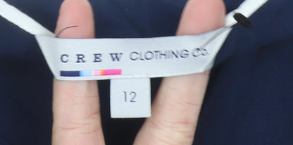 Crew Clothing Women’s Blue Sleeveless Silk Blend Blouse Size 12