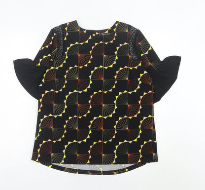 Womens UK Size 12 NEXT Black Tunic Blouse