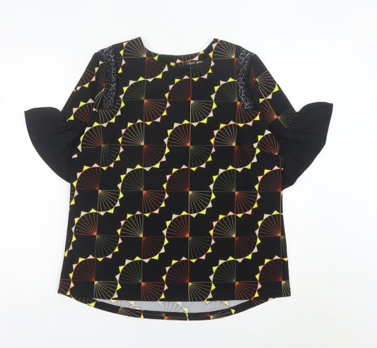 Womens UK Size 12 NEXT Black Tunic Blouse