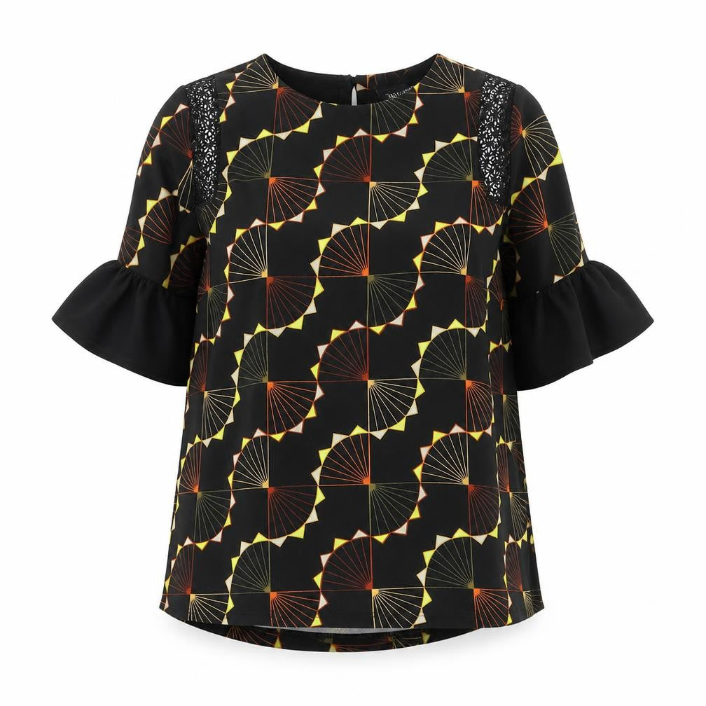 Womens UK Size 12 NEXT Black Tunic Blouse