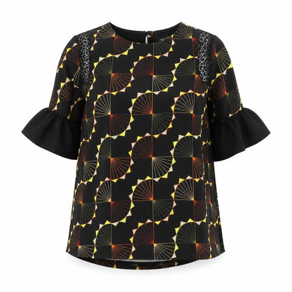 Womens UK Size 12 NEXT Black Tunic Blouse