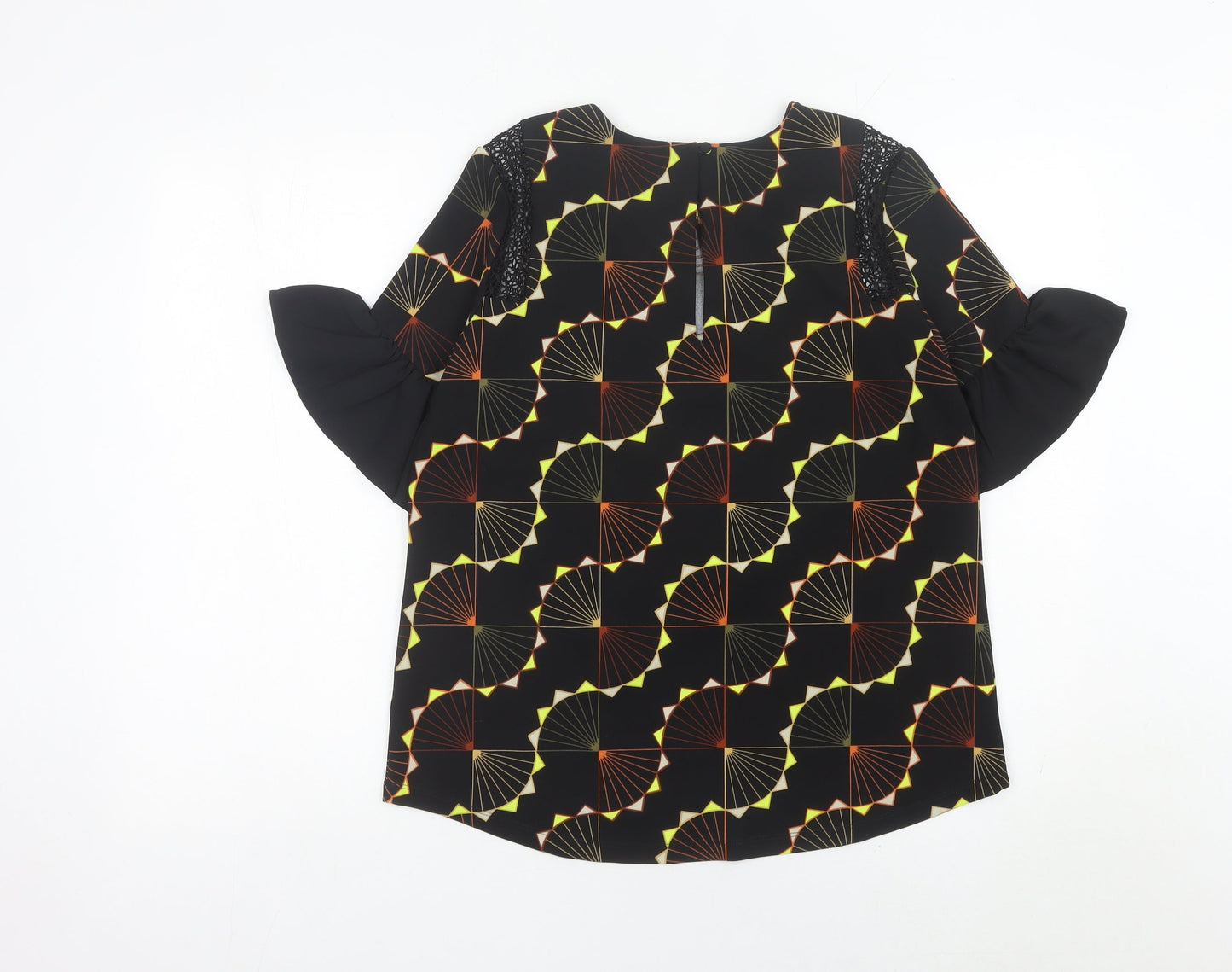 Womens UK Size 12 NEXT Black Tunic Blouse