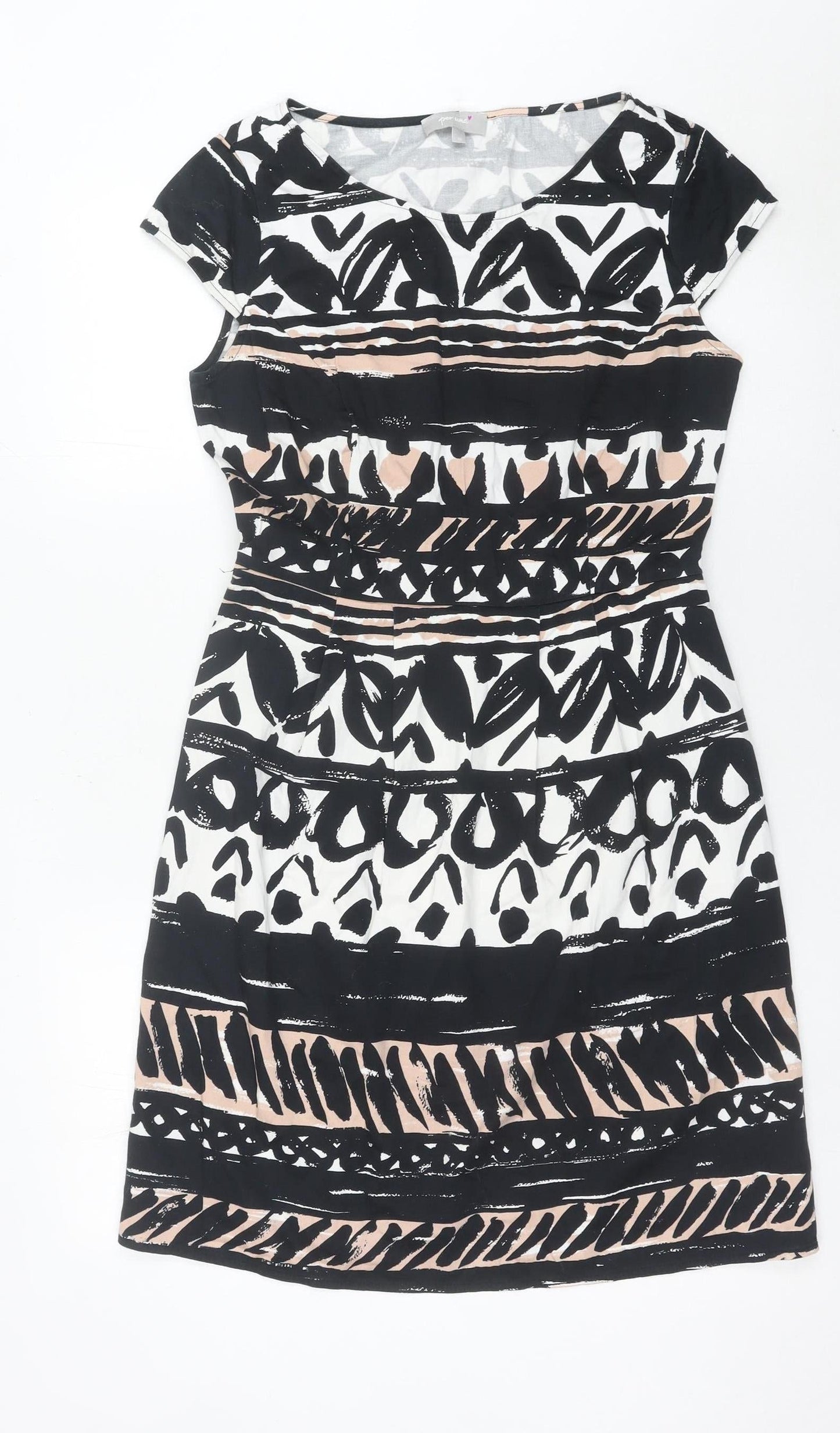 Marks and Spencer Women’s Black Beige Sheath Dress Size 10